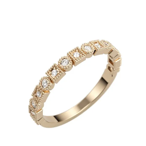 14K Rose Gold Decorative Melee Diamond Band Jimmy Smith Jewelers Decatur, AL