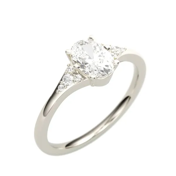 14K White Gold Accented Oval Diamond Semi-Mount Ring Jimmy Smith Jewelers Decatur, AL