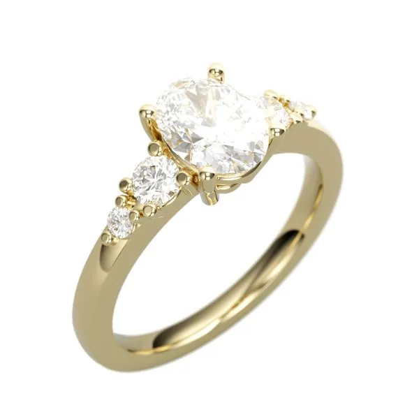 14K Yellow Gold Accented Oval Diamond Semi-Mount Ring Jimmy Smith Jewelers Decatur, AL