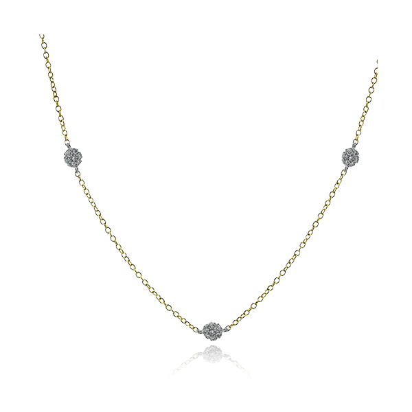 18k Two-tone Gold Diamond Necklace Diamond Showcase Longview, WA