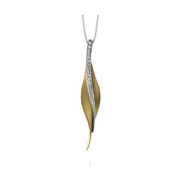 18k Two-tone Gold Diamond Pendant Diamond Showcase Longview, WA