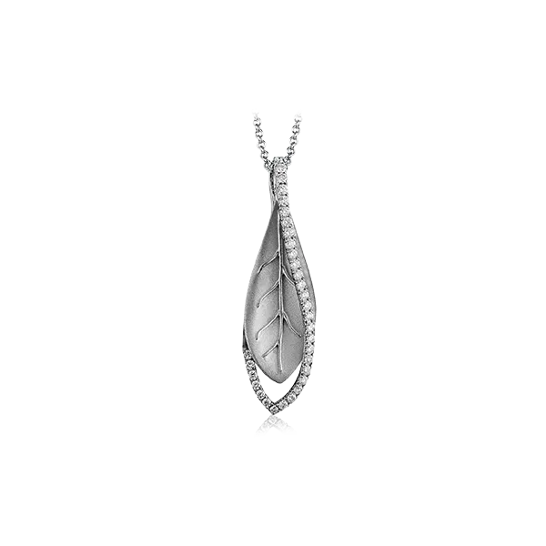 18k White Gold Diamond Pendant Diamond Showcase Longview, WA