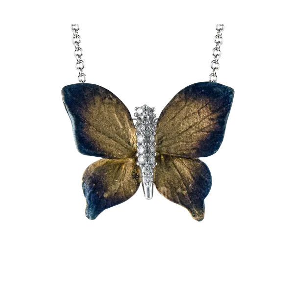 18k Two-tone Gold Diamond Pendant James & Williams Jewelers Berwyn, IL