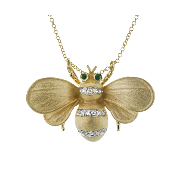 18k Yellow Gold Diamond Pendant Diamond Showcase Longview, WA