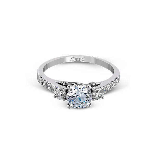 18k White Gold Semi-mount Engagement Ring Image 2 James & Williams Jewelers Berwyn, IL