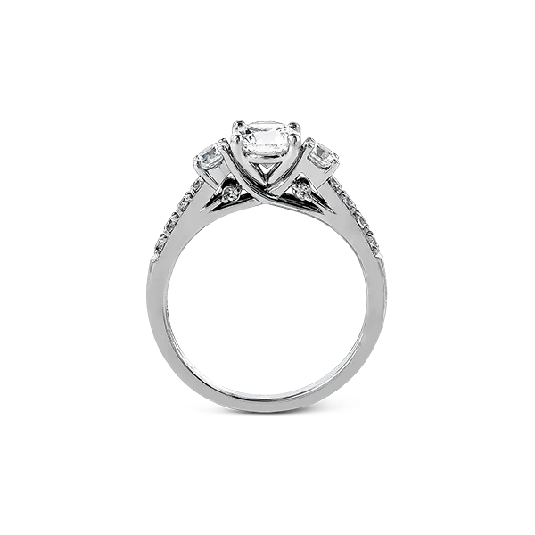 18k White Gold Semi-mount Engagement Ring Image 3 Quenan's Fine Jewelers Georgetown, TX