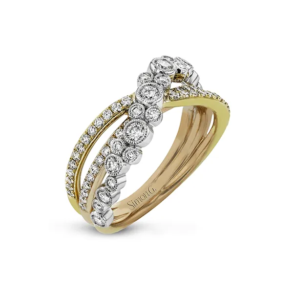 18k Tri-color Gold Diamond Fashion Ring Quenan's Fine Jewelers Georgetown, TX