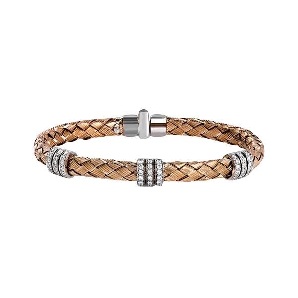 18k White & Rose Gold Bangle Bracelet Almassian Jewelers, LLC Grand Rapids, MI