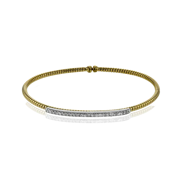 18k Two-tone Gold Bangle Bracelet Diamonds Direct St. Petersburg, FL