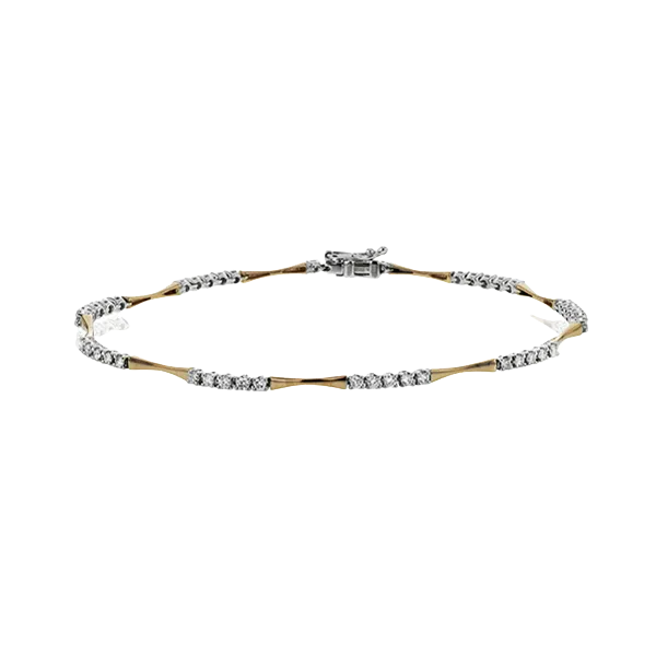 18k White & Rose Gold Diamond Bracelet Diamond Showcase Longview, WA
