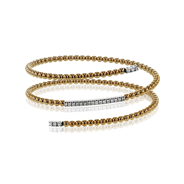 18k White & Rose Gold Bangle Bracelet Diamond Showcase Longview, WA