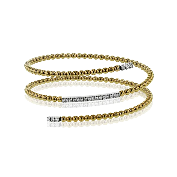18k Two-tone Gold Bangle Bracelet Diamond Showcase Longview, WA