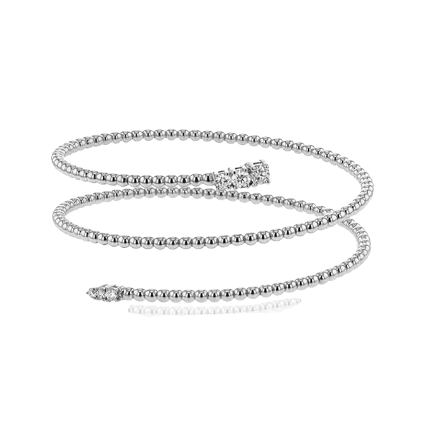 18k White Gold Bangle Bracelet Diamond Showcase Longview, WA
