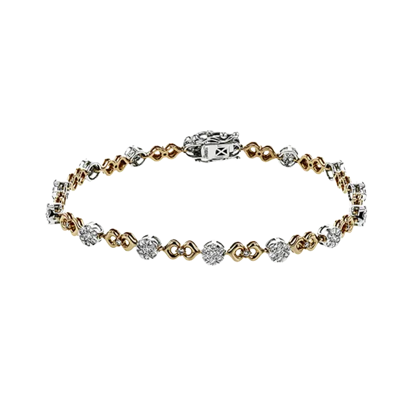 18k White & Rose Gold Diamond Bracelet Diamond Showcase Longview, WA