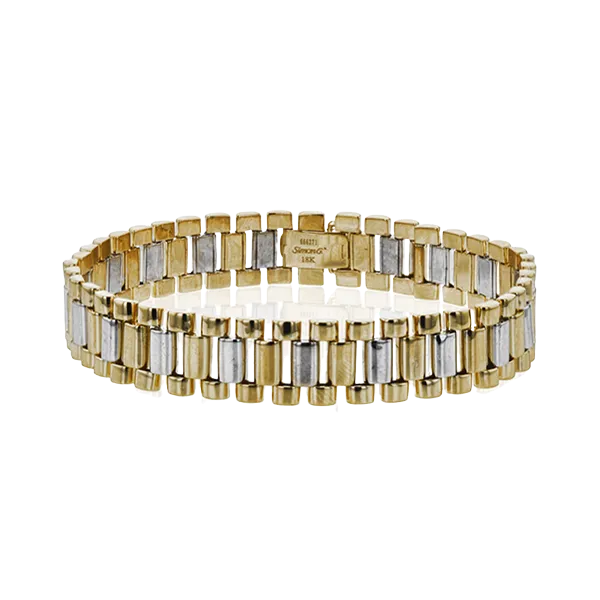 14k Two-tone Gold Men's Bracelet Diamond Showcase Longview, WA