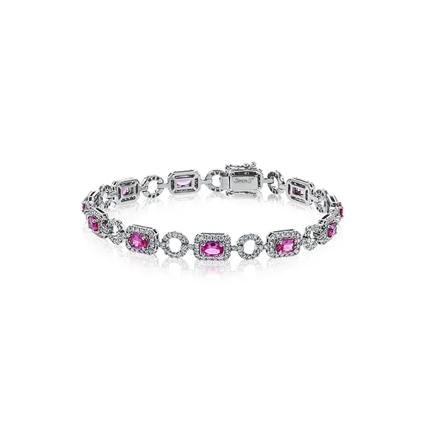 18k White Gold Gemstone Bracelet Jim Bartlett Fine Jewelry Longview, TX