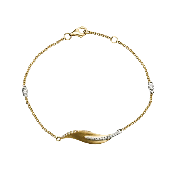 18k Two-tone Gold Diamond Bracelet Diamond Showcase Longview, WA