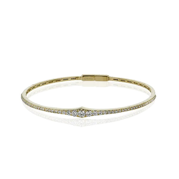 18k Yellow Gold Bangle Bracelet Diamond Showcase Longview, WA