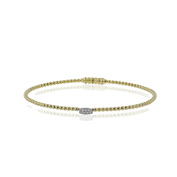 18k Two-tone Gold Bangle Bracelet Diamonds Direct St. Petersburg, FL