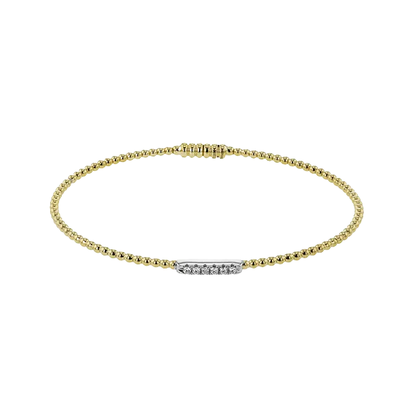 18k Two-tone Gold Bangle Bracelet Diamond Showcase Longview, WA