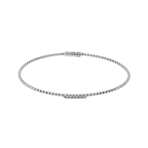 18k White Gold Bangle Bracelet Diamond Showcase Longview, WA