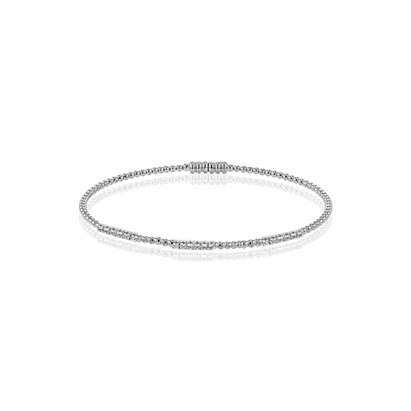 18k White Gold Bangle Bracelet Diamond Showcase Longview, WA
