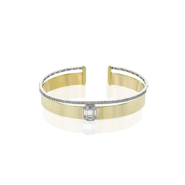 18k Two-tone Gold Bangle Bracelet Diamond Showcase Longview, WA