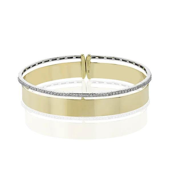 18k Two-tone Gold Bangle Bracelet Diamond Showcase Longview, WA