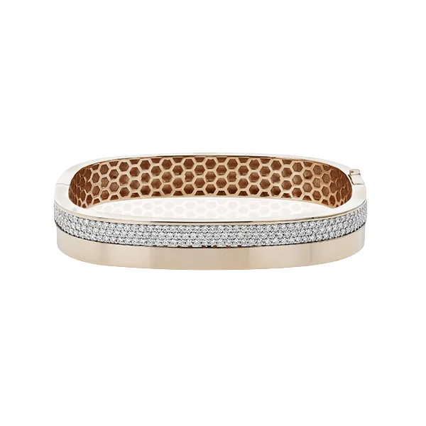 18k White & Rose Gold Bangle Bracelet Jim Bartlett Fine Jewelry Longview, TX