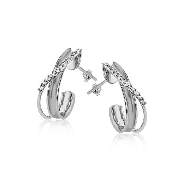 18k White Gold Diamond Earrings Diamonds Direct St. Petersburg, FL