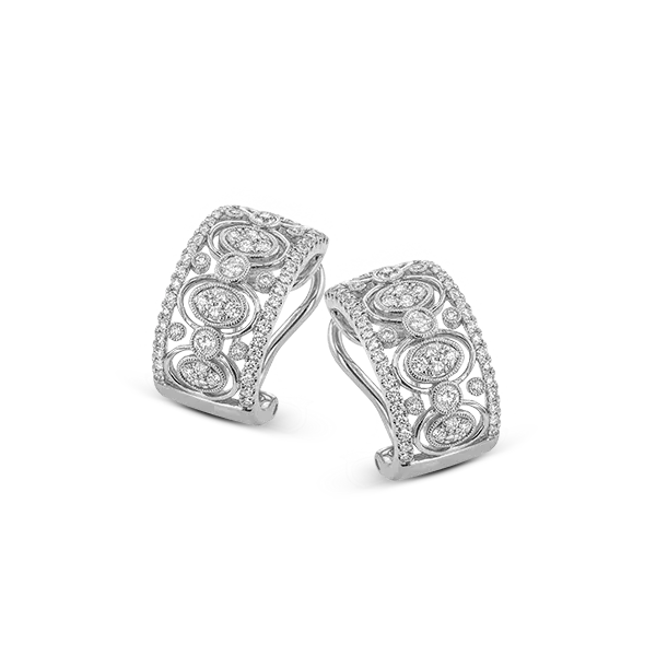 18k White Gold Diamond Earrings Diamonds Direct St. Petersburg, FL