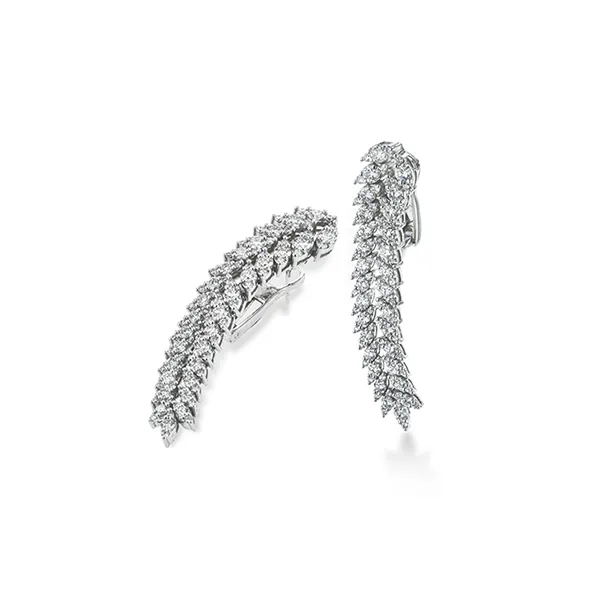 18k White Gold Diamond Earrings Diamond Showcase Longview, WA