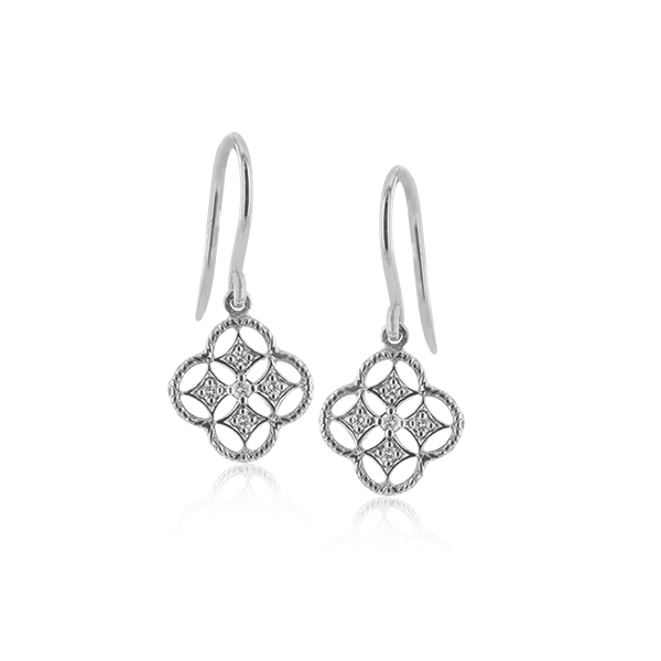 18k White Gold Diamond Earrings Diamond Showcase Longview, WA