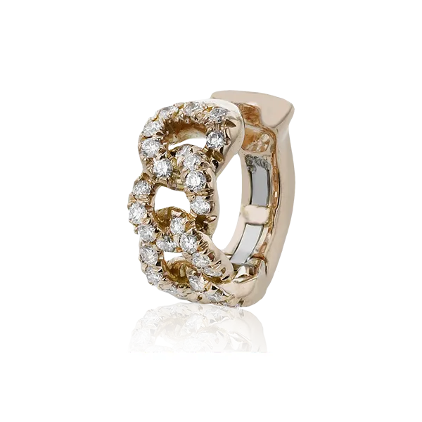 18k Rose Gold Diamond Hoop Earrings Diamond Showcase Longview, WA