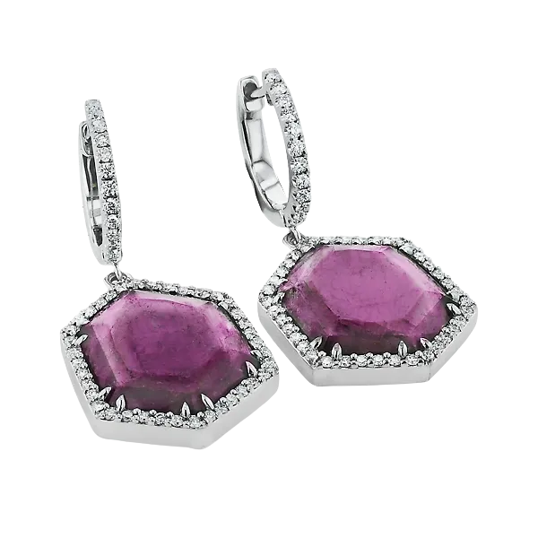 18k White Gold Gemstone Earrings Diamond Showcase Longview, WA