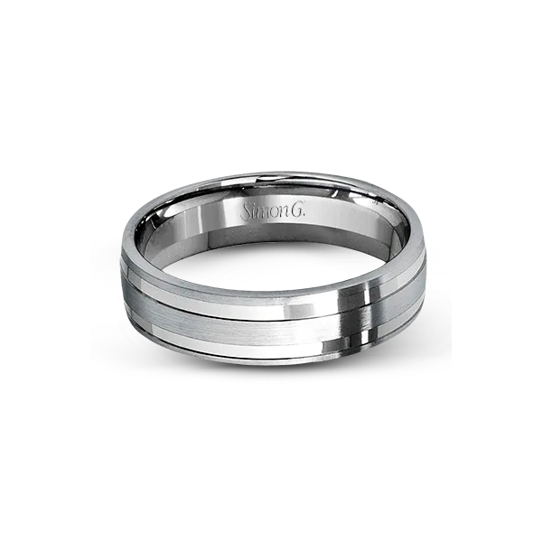 14k White Gold Men's Wedding Band Image 2 Diamond Showcase Longview, WA