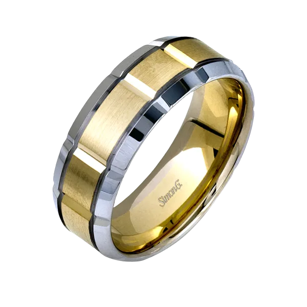 14k Two-tone Gold Men's Wedding Band Diamond Showcase Longview, WA