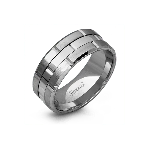 18k White Gold Men's Wedding Band Diamond Showcase Longview, WA