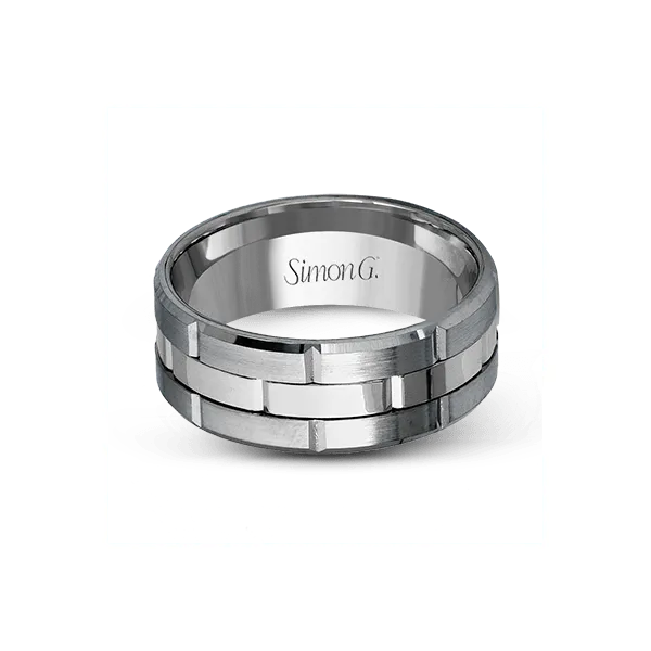 Platinum Men's Wedding Band Image 2 Diamond Showcase Longview, WA