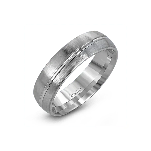 14k White Gold Men's Wedding Band Diamond Showcase Longview, WA