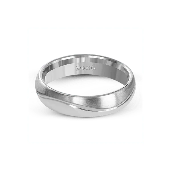 14k White Gold Men's Wedding Band Image 2 Diamond Showcase Longview, WA