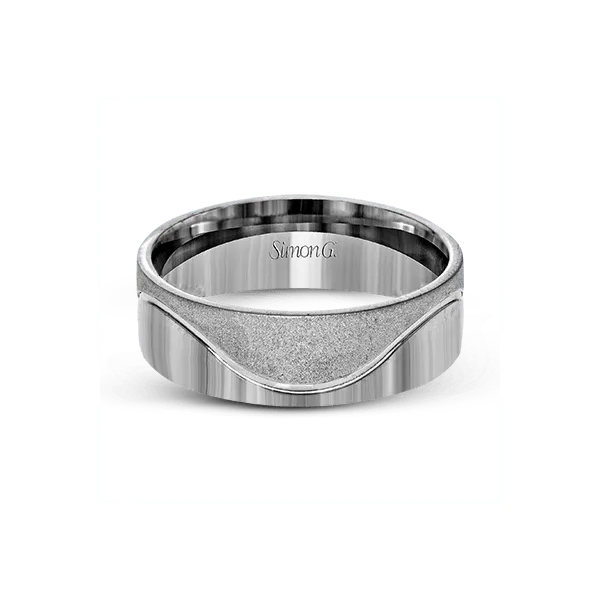 14k White Gold Men's Wedding Band Image 2 Diamond Showcase Longview, WA