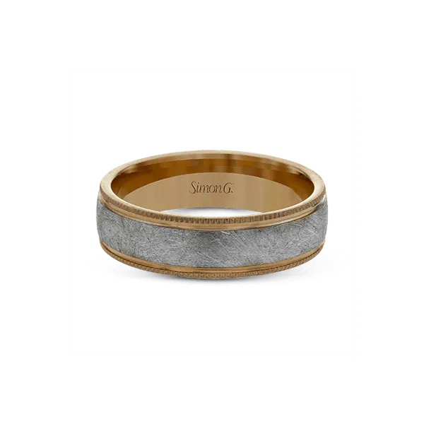 18k White & Rose Gold Men's Wedding Band Image 2 Diamond Showcase Longview, WA
