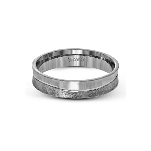 14k White Gold Men's Wedding Band Image 2 Diamond Showcase Longview, WA