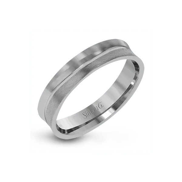 18k White Gold Men's Wedding Band Diamond Showcase Longview, WA