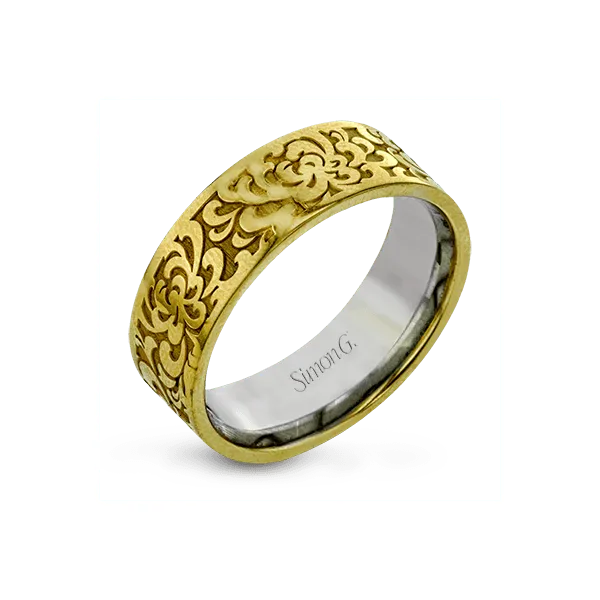 18k Yellow Gold Men's Wedding Band Diamond Showcase Longview, WA