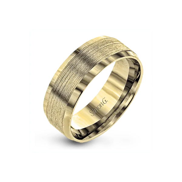 18k Yellow Gold Men's Wedding Band Diamond Showcase Longview, WA
