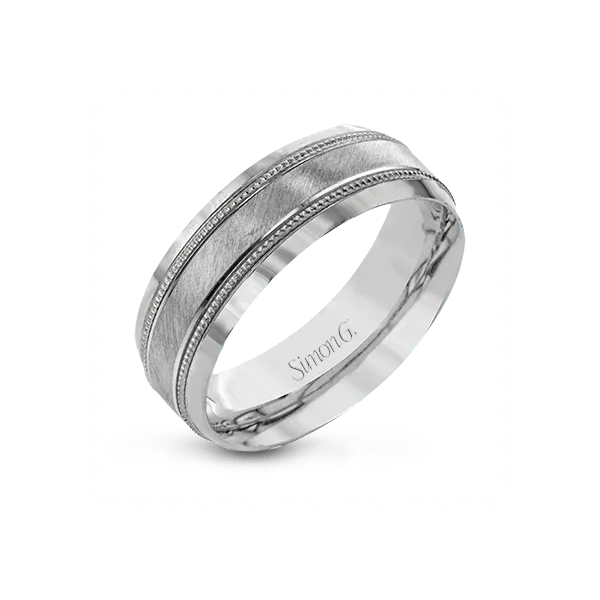 18k White Gold Men's Wedding Band Diamond Showcase Longview, WA