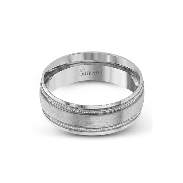 18k White Gold Men's Wedding Band Image 2 Diamond Showcase Longview, WA