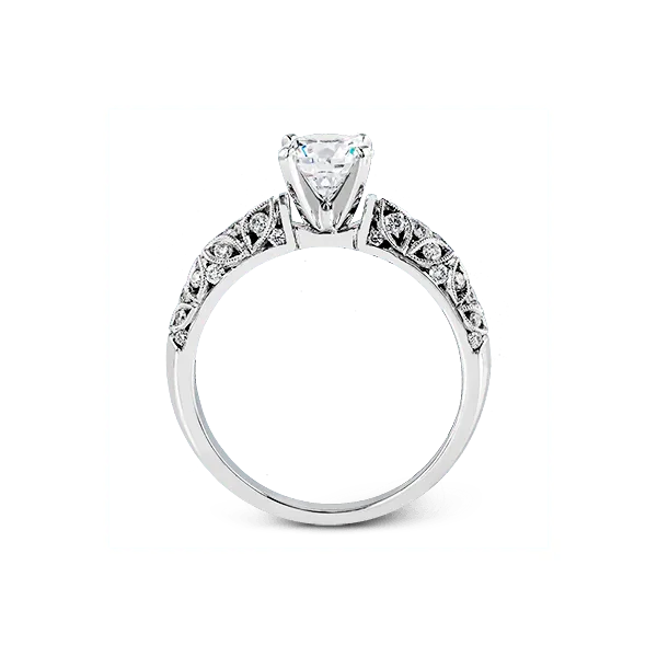 Platinum Semi-mount Engagement Ring Image 3 Diamond Showcase Longview, WA